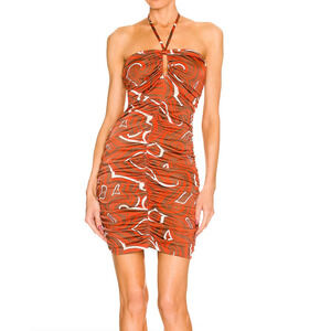 Ronny Kobo Nella Ruched Mini Dress Party Retro 70s, S